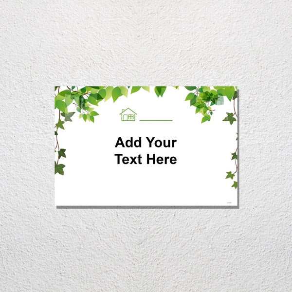 Leaves Rectangle Name Plate