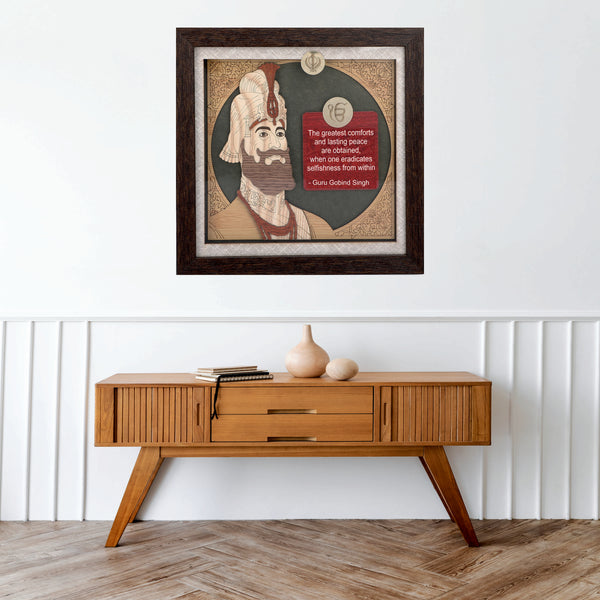 Guru Gobind Singh ji - Premium Wood Art Photo Frame