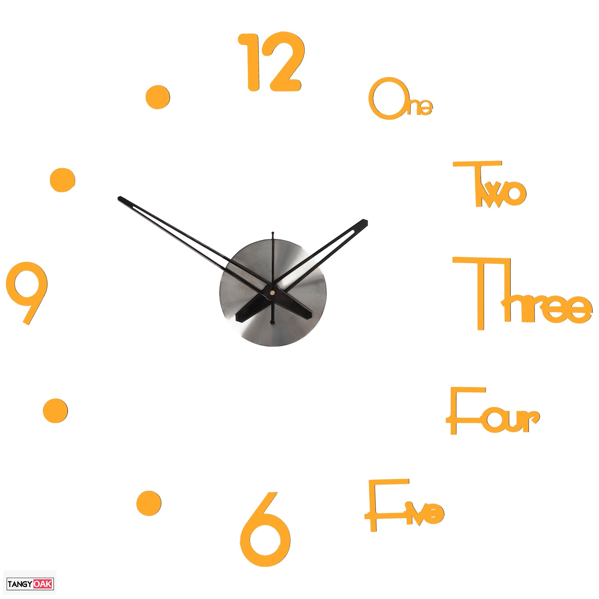 King Size Wall Clock -  Large DIY Wall Clock Kit, 3D Frameless Wall Clock with Number 5mm thick for Home Living Room Bedroom Office Decoration