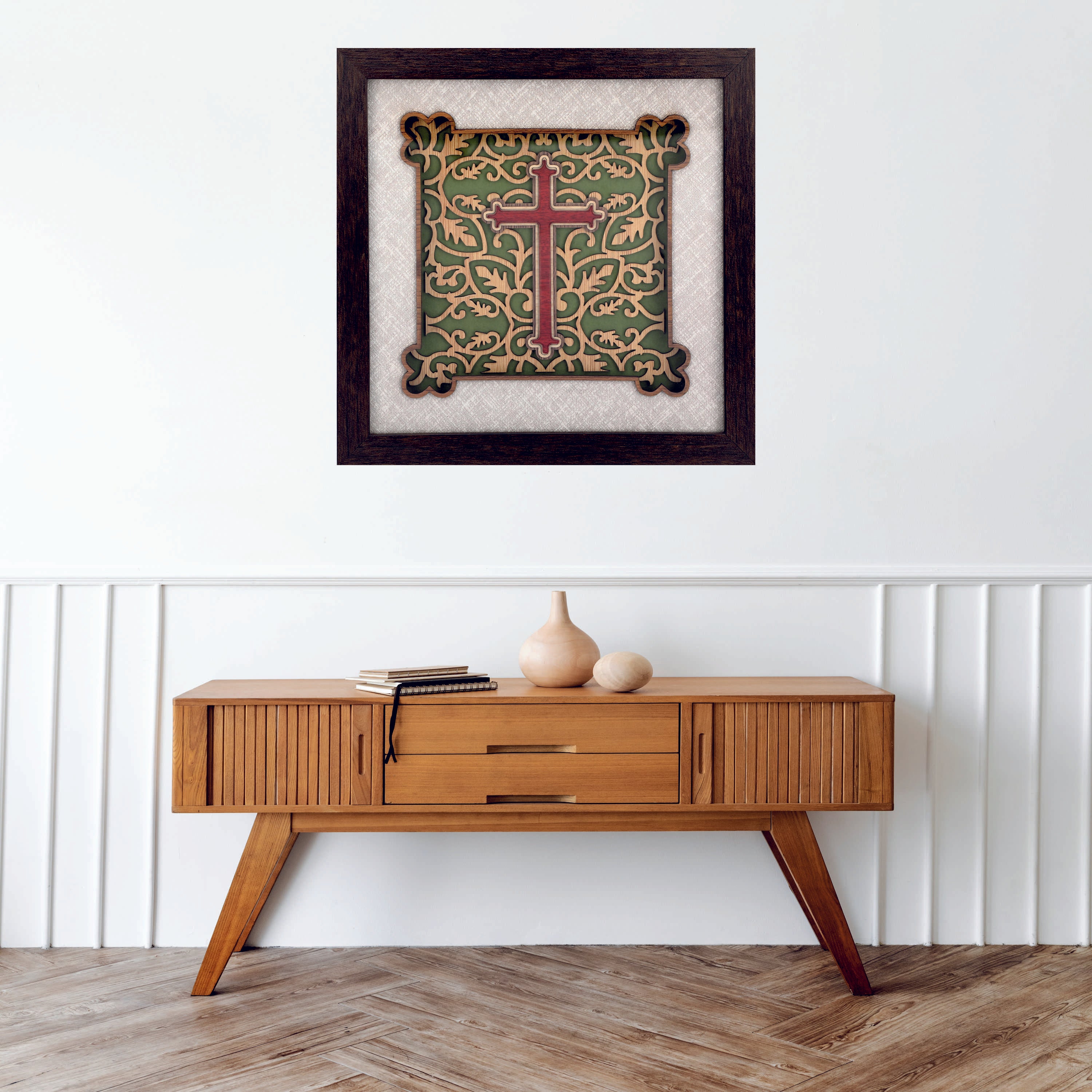 Jesus Cross - 3d Wooden Layer Frame