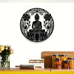 Buddha with Lotus - Wooden Acrylic Wall Decor || Wall Hanging