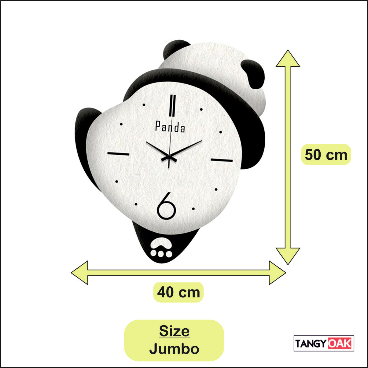 Lazy Panda - Pendulum Wall Clock