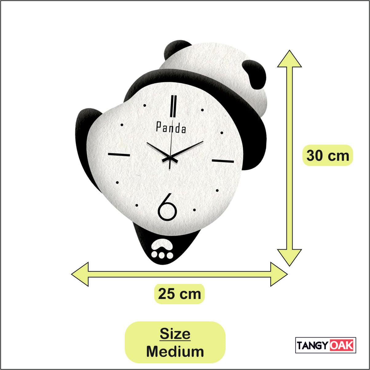 Lazy Panda - Pendulum Wall Clock