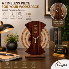 Perpetual Calendar Table Clock