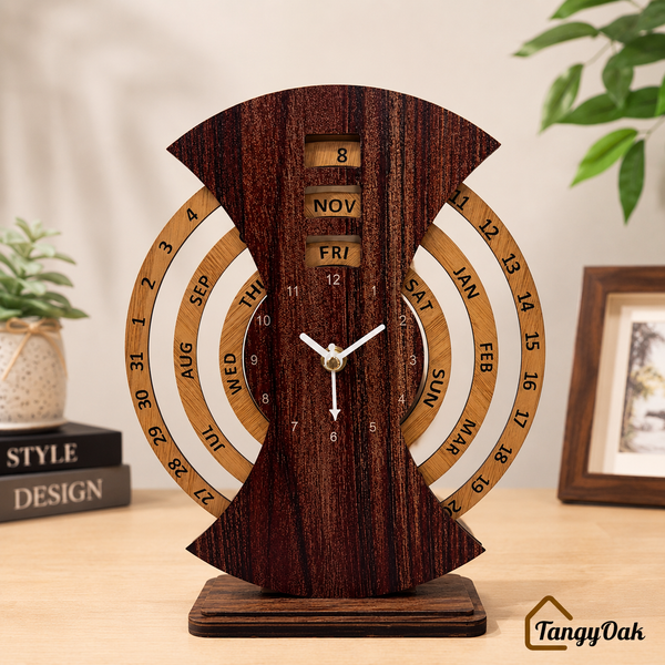 Perpetual Calendar Table Clock