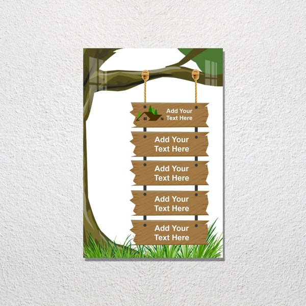 Portrait Tree Name Plate