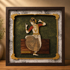 Bharat Natyam - Premium Wood Art Photo Frame