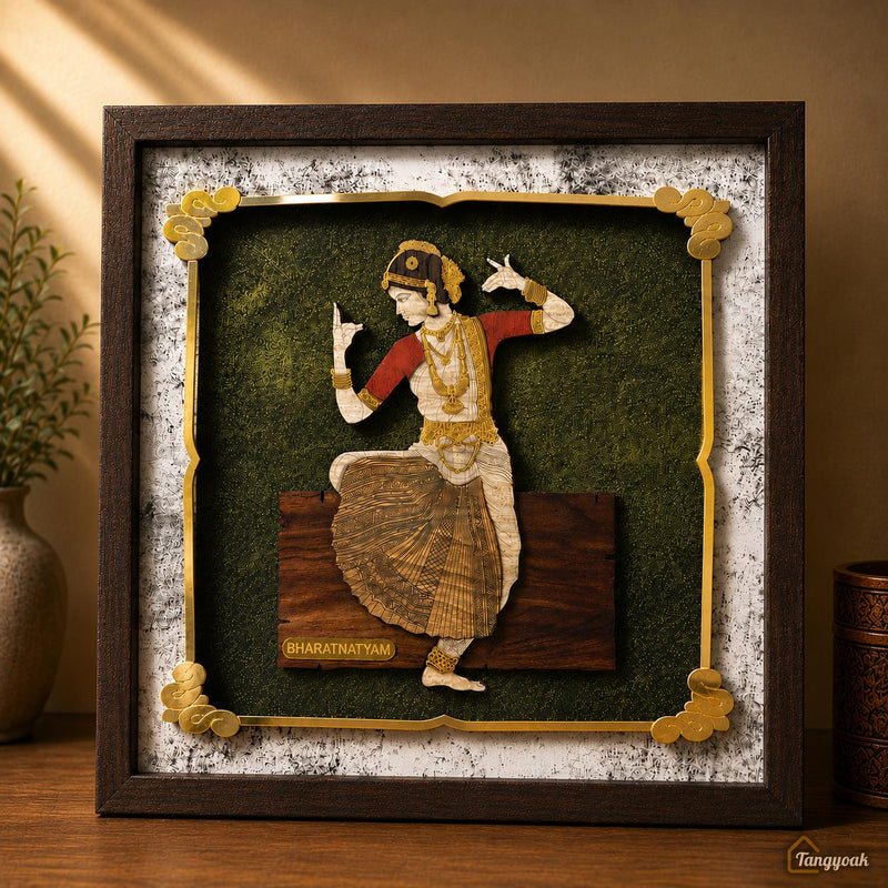 Bharat Natyam - Premium Wood Art Photo Frame