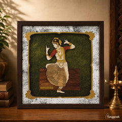 Bharat Natyam - Premium Wood Art Photo Frame