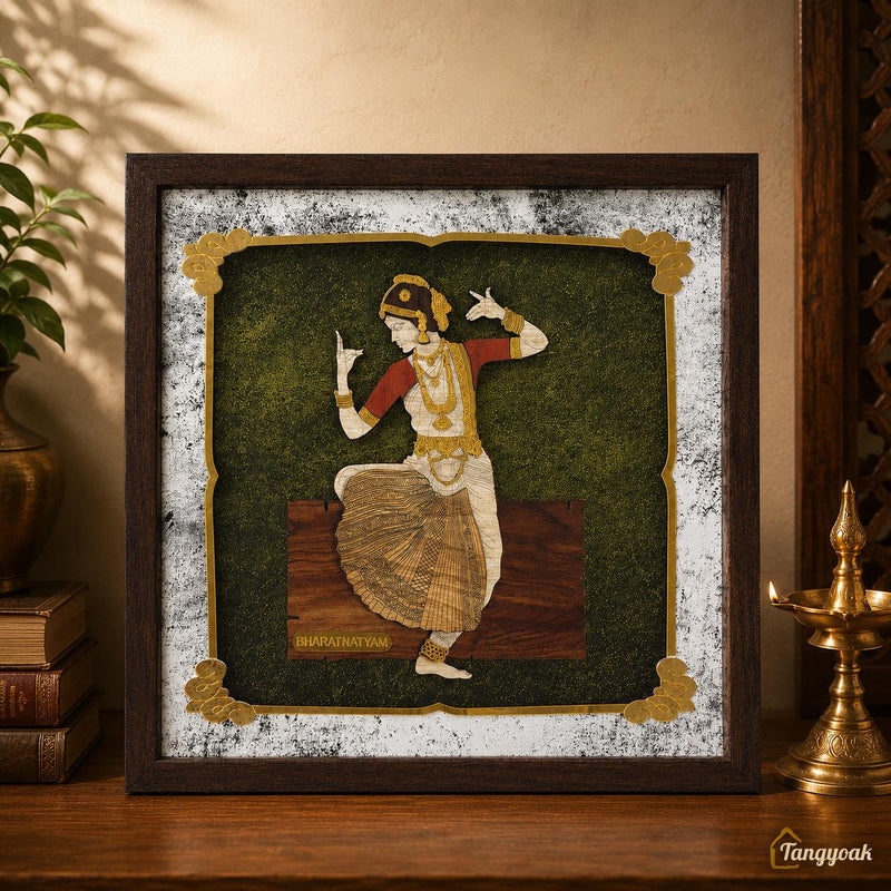 Bharat Natyam - Premium Wood Art Photo Frame
