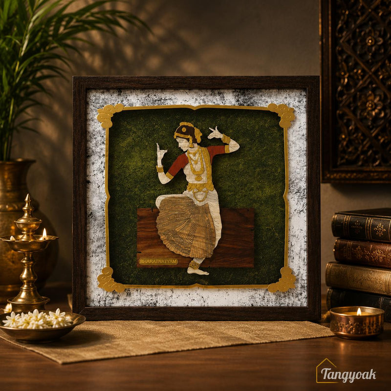 Bharat Natyam - Premium Wood Art Photo Frame