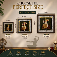 Bharat Natyam - Premium Wood Art Photo Frame