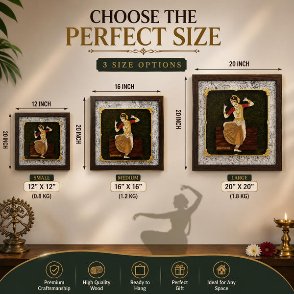 Bharat Natyam - Premium Wood Art Photo Frame