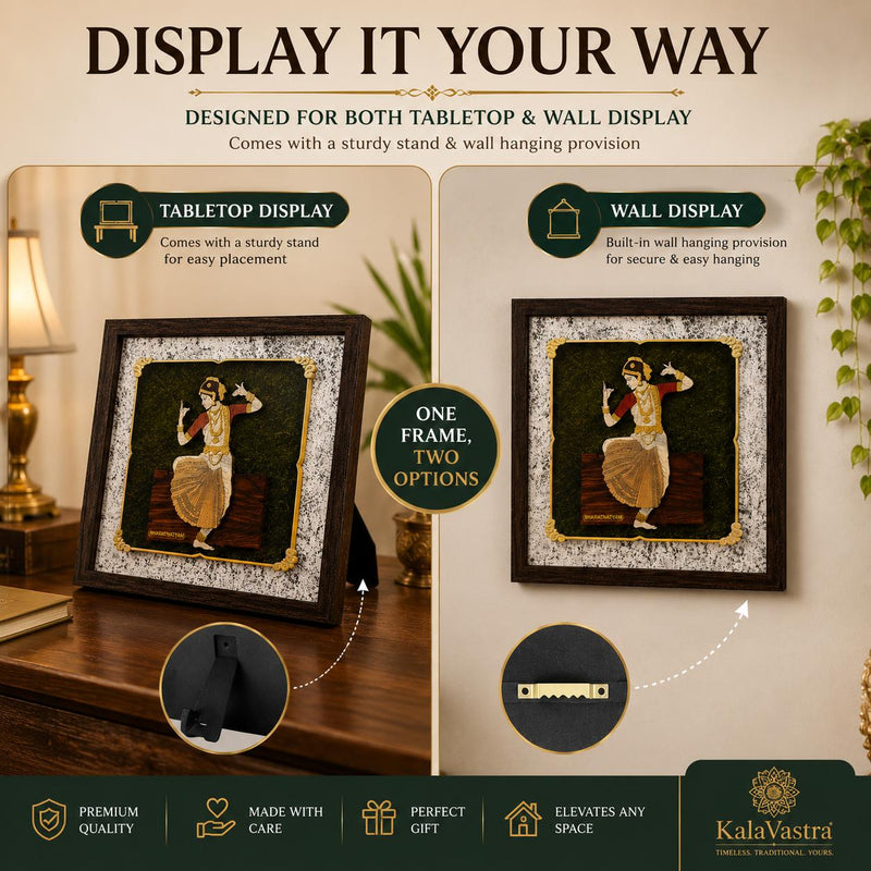 Bharat Natyam - Premium Wood Art Photo Frame