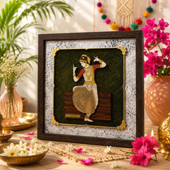 Bharat Natyam - Premium Wood Art Photo Frame