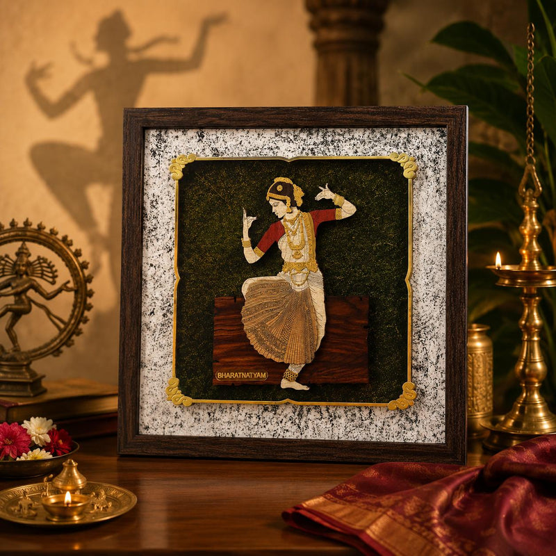 Bharat Natyam - Premium Wood Art Photo Frame