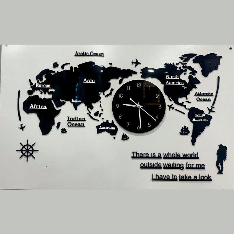 World Map - Wall Clock