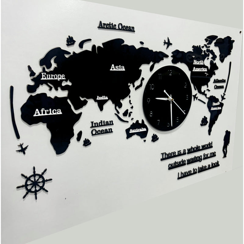 World Map - Wall Clock
