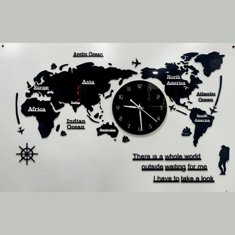 World Map - Wall Clock