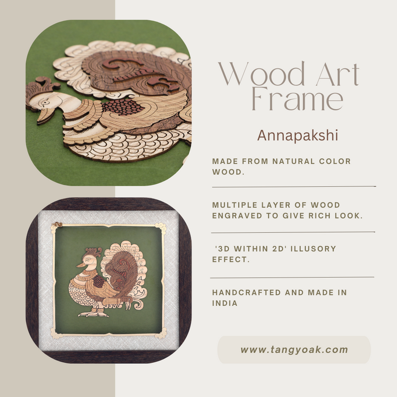 Annapakshi - Premium Wood Art Photo Frame