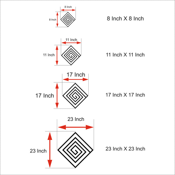 Basic - Wooden Acrylic Wall Decor || Wall Hanging  (Set of 4 Piece)