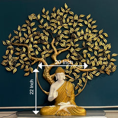 Golden Leaf - LED Metal Wooden Acrylic Wall Decor || Wall Hanging