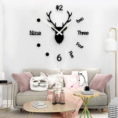 Deer Head- Wall Clock