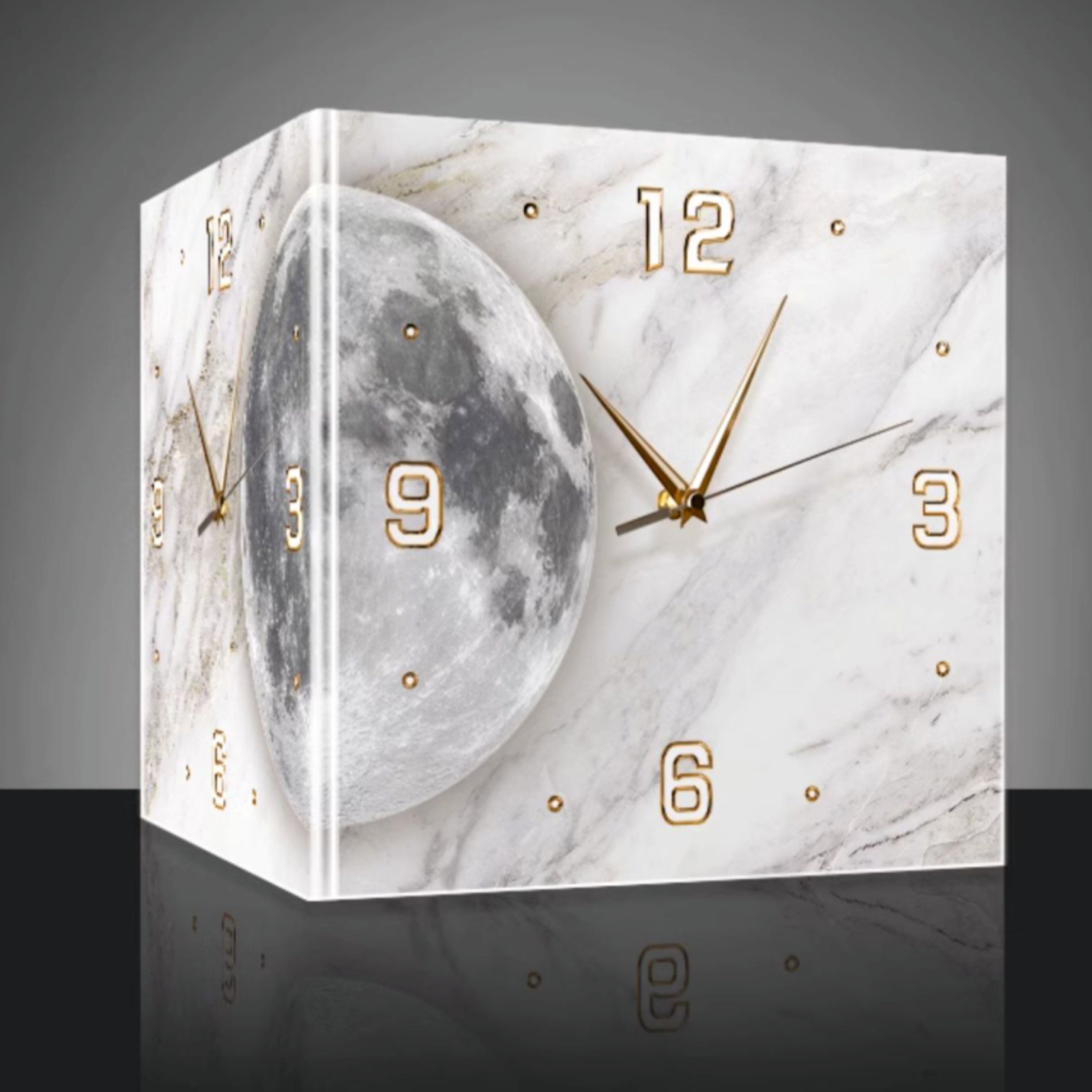 Radiant Moon - Double Sided Wall Clock