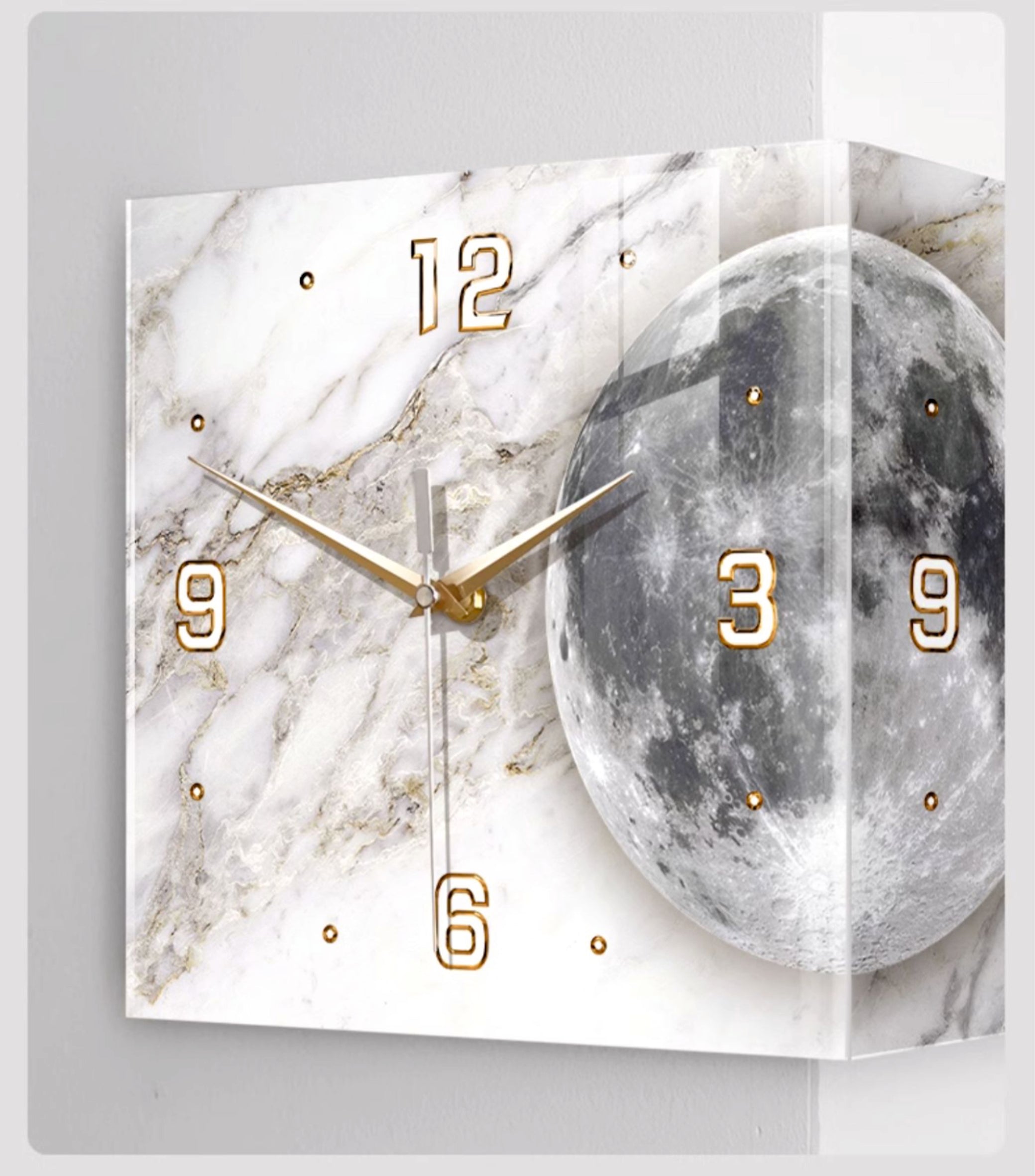 Radiant Moon - Double Sided Wall Clock