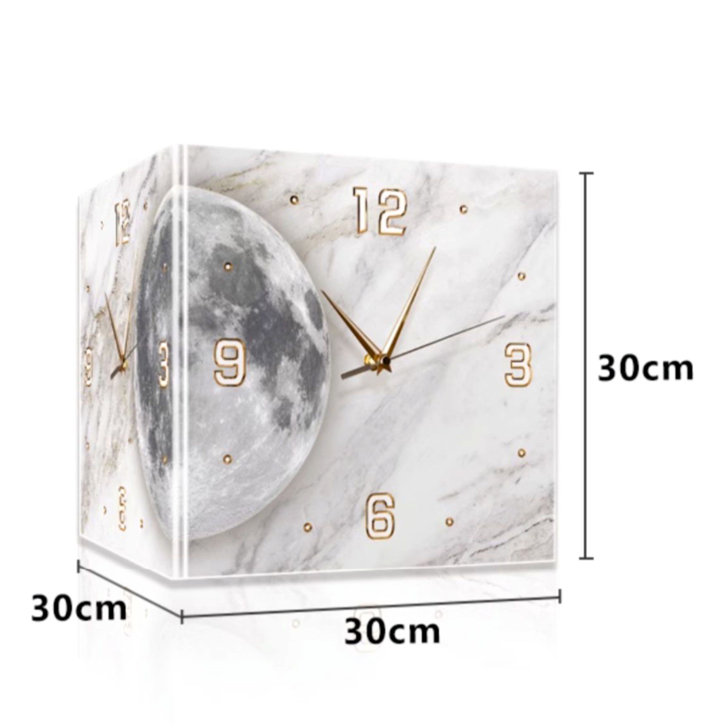 Radiant Moon - Double Sided Wall Clock