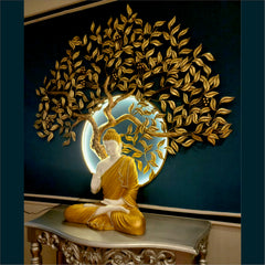 Golden Leaf - LED Metal Wooden Acrylic Wall Decor || Wall Hanging