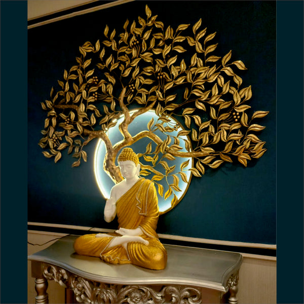 Golden Leaf - LED Metal Wooden Acrylic Wall Decor || Wall Hanging