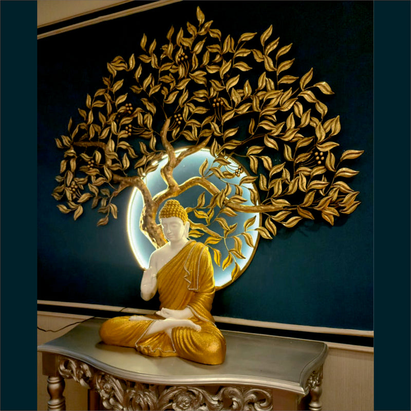 Golden Leaf - LED Metal Wooden Acrylic Wall Decor || Wall Hanging