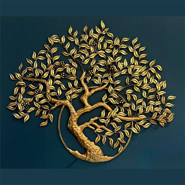 Golden Leaf - LED Metal Wooden Acrylic Wall Decor || Wall Hanging