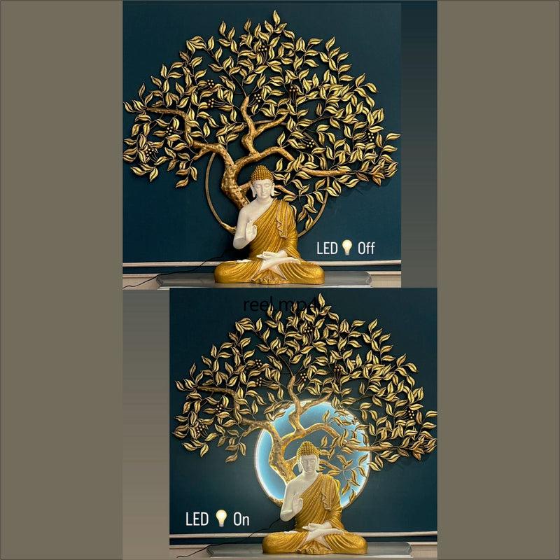 Golden Leaf - LED Metal Wooden Acrylic Wall Decor || Wall Hanging