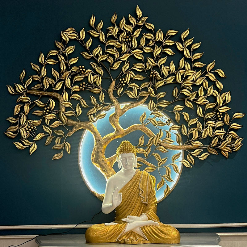 Golden Leaf - LED Metal Wooden Acrylic Wall Decor || Wall Hanging