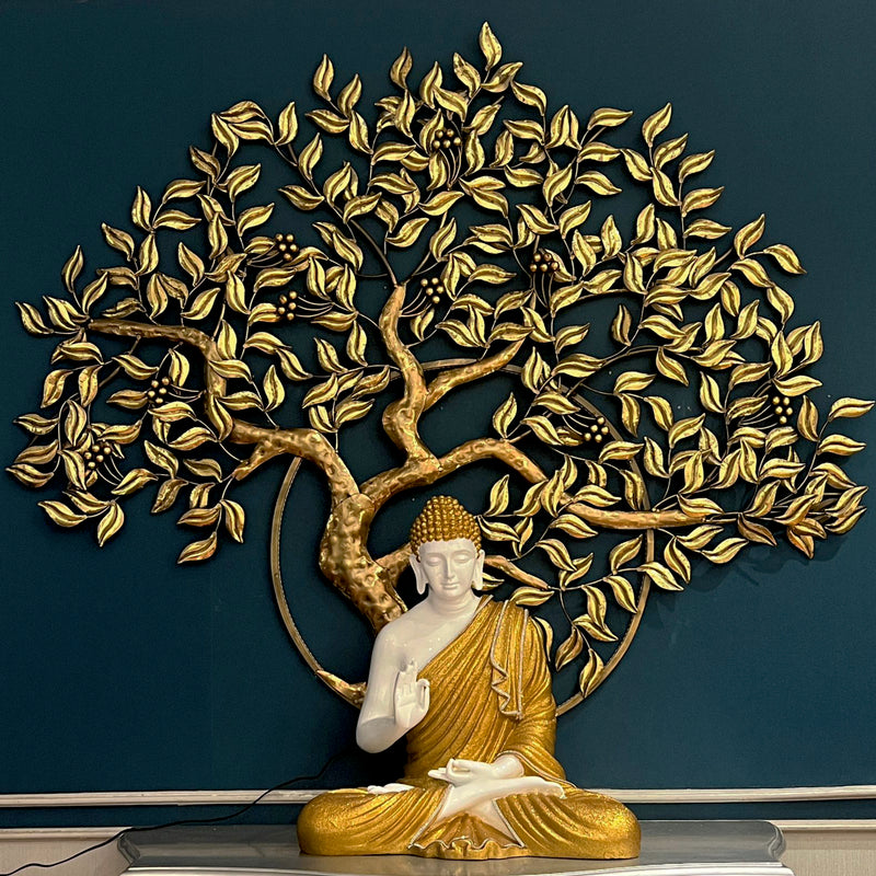 Golden Leaf - LED Metal Wooden Acrylic Wall Decor || Wall Hanging