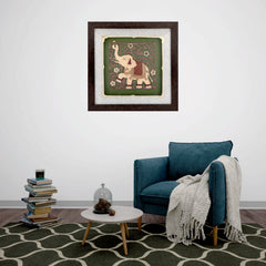 Elephant Flower - Premium Wood Art Photo Frame