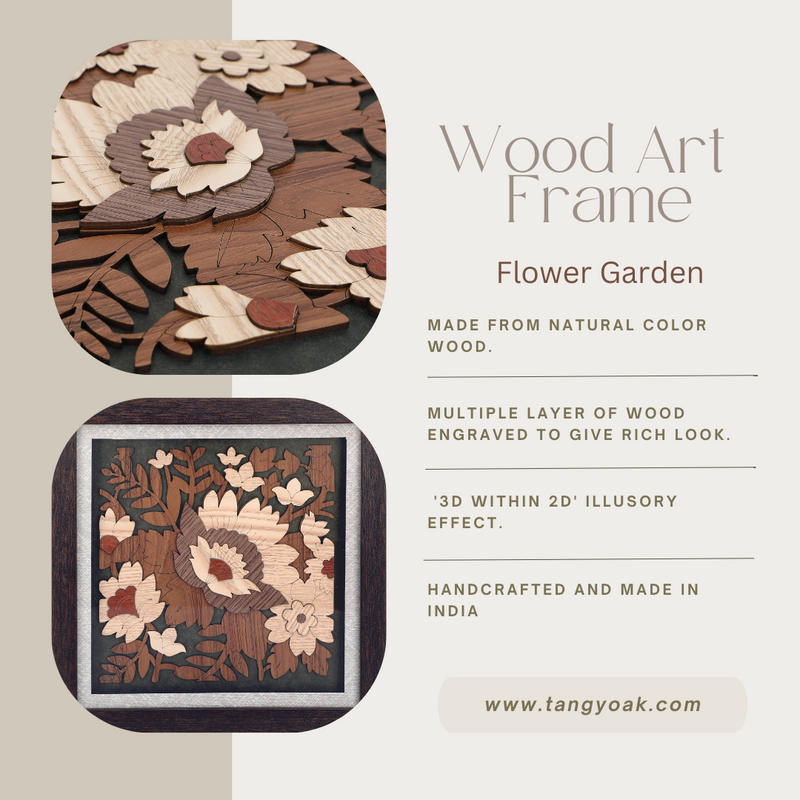 Flower Garden - Premium Wood Art Photo Frame