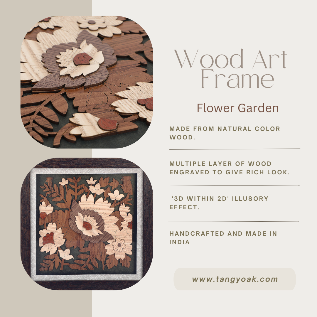 Flower Garden - 3d Wooden Layer Frame