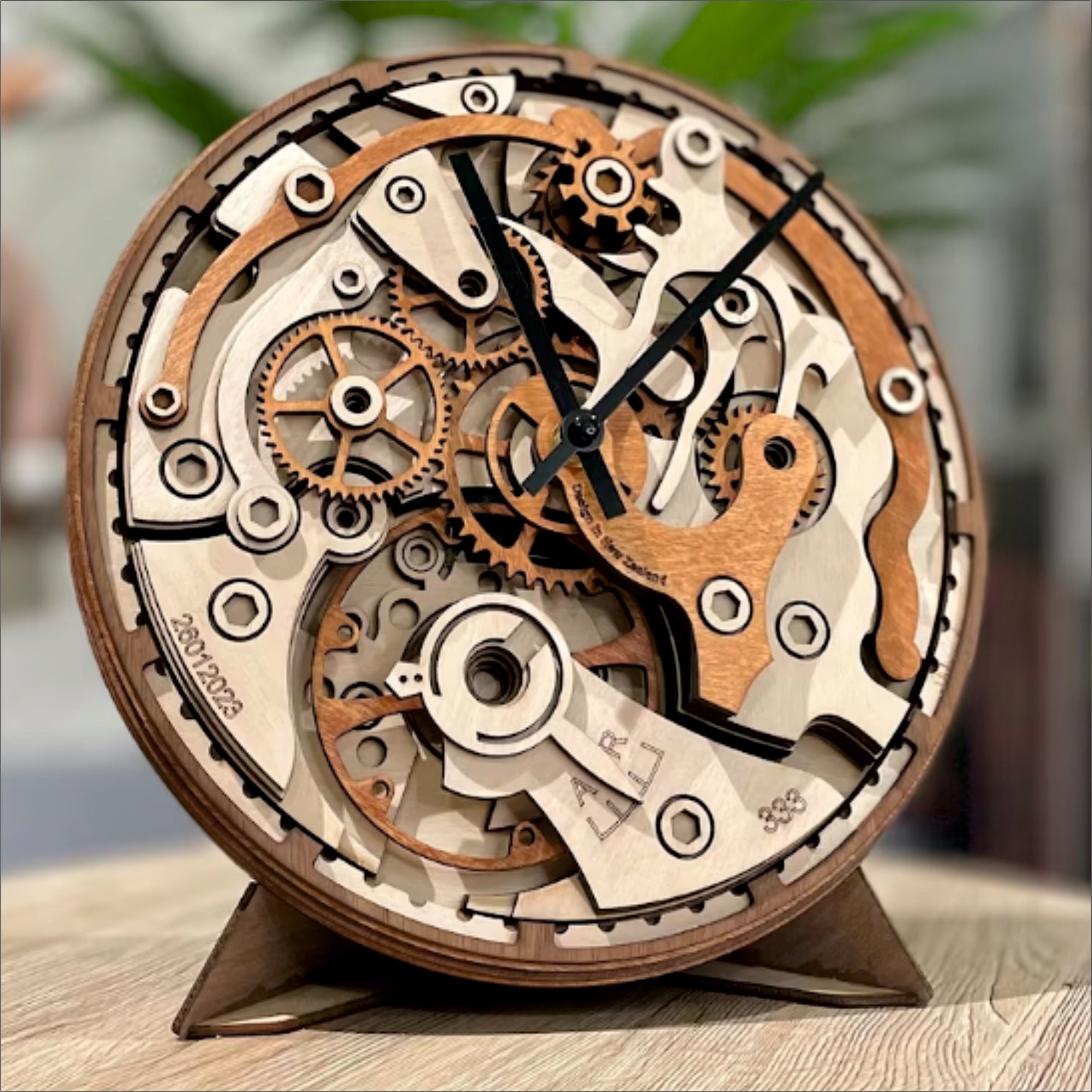 Wooden Gears - Wall Clock