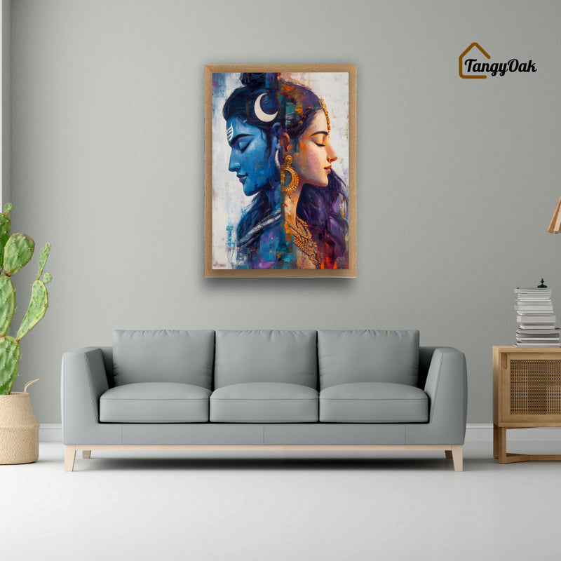 Divine Union™ Shiva Parvati Premium Acrylic Frame