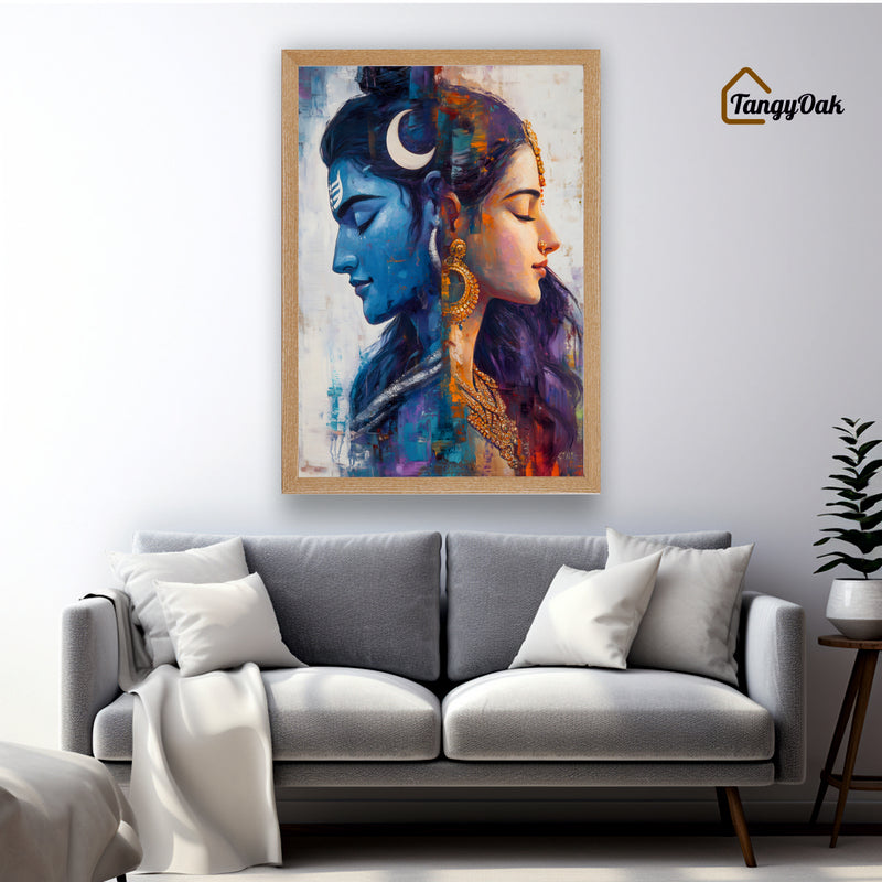 Divine Union™ Shiva Parvati Premium Acrylic Frame