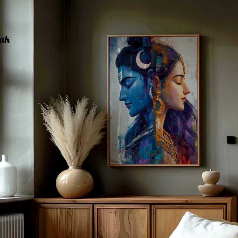 Divine Union™ Shiva Parvati Premium Acrylic Frame