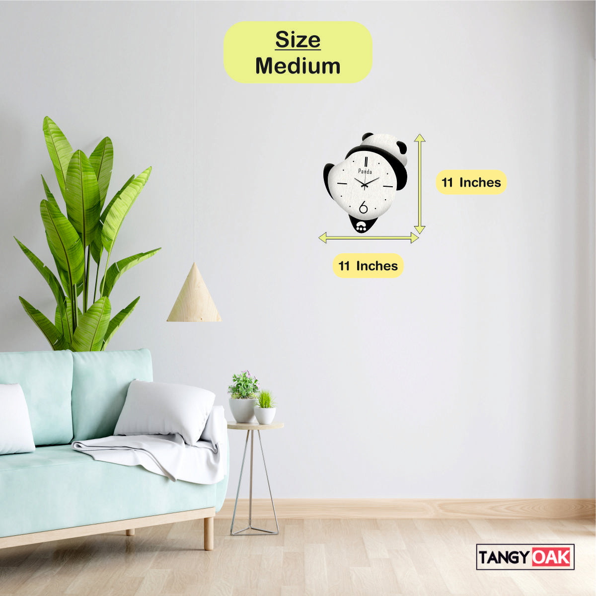Lazy Panda - Pendulum Wall Clock