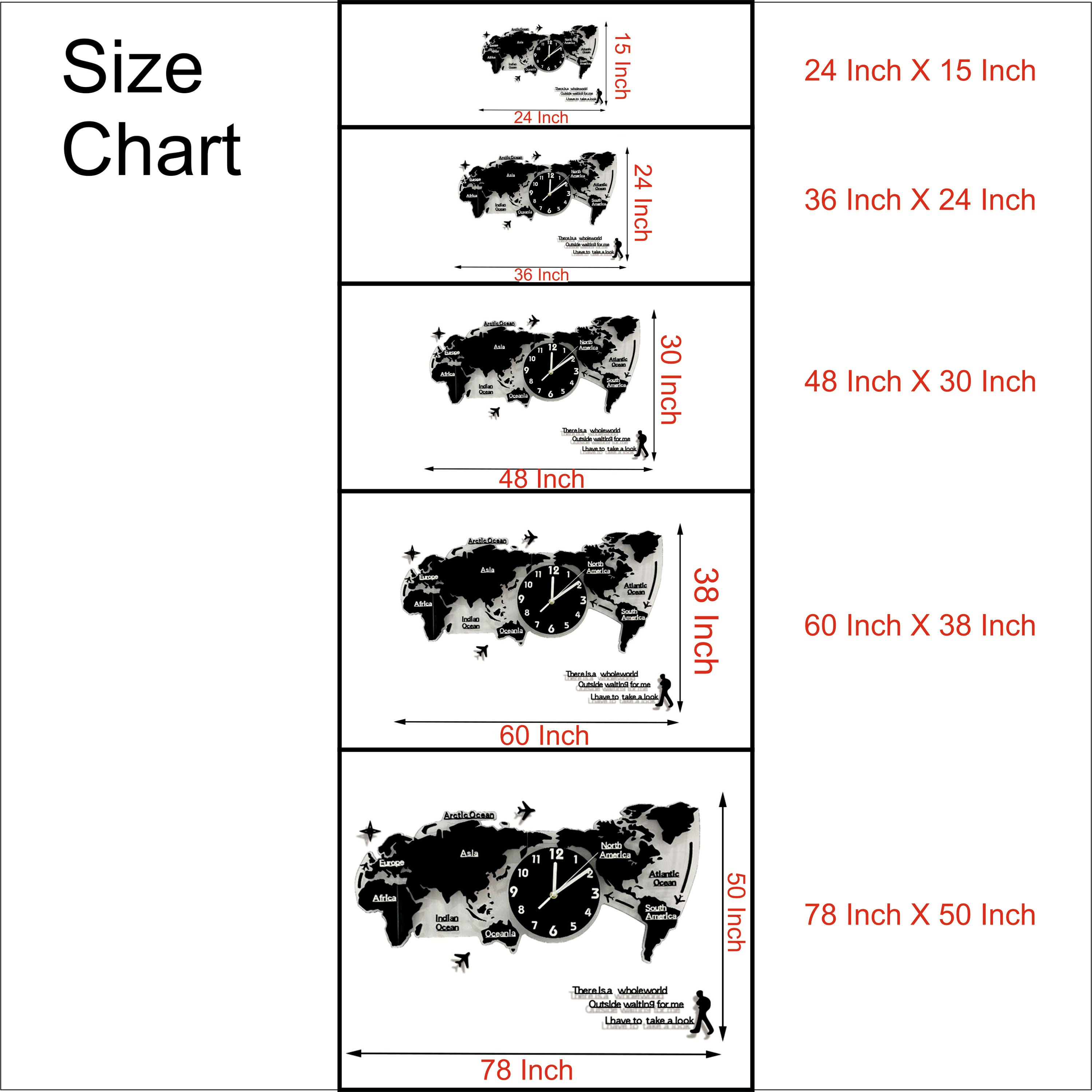 Map - Wall Clock