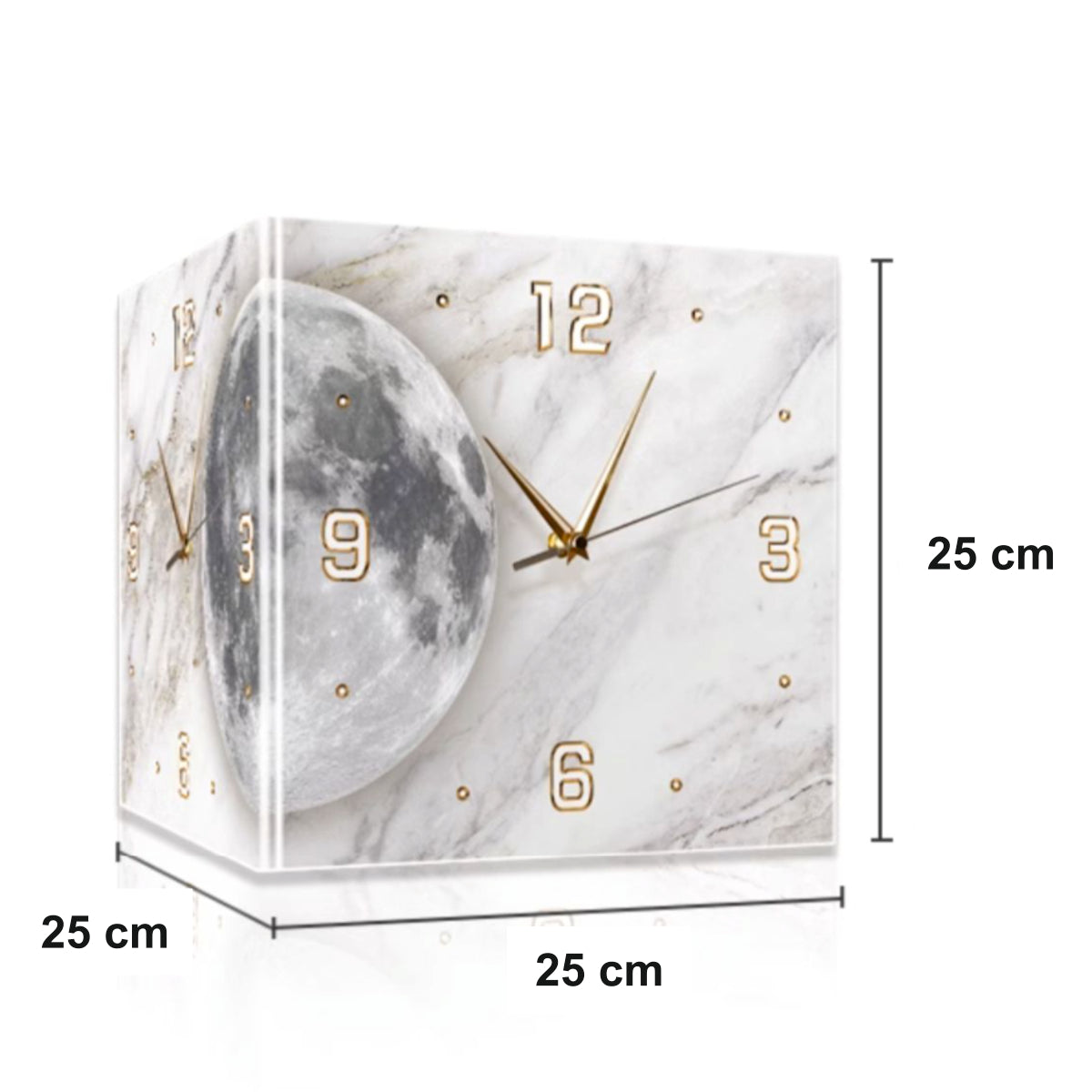 Radiant Moon - Double Sided Wall Clock