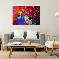 Vibrant Peacock - Canvas Wall Painting