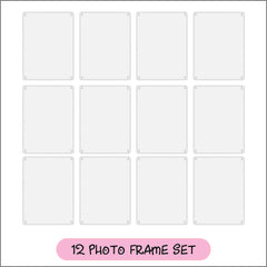 Acrylic Fridge Magnetic Photo Frames (Pack of 12 Frames)