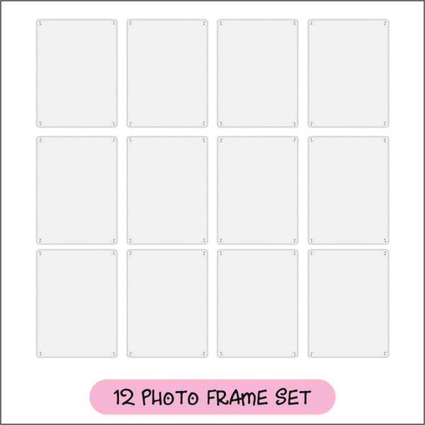 Acrylic Fridge Magnetic Photo Frames (Pack of 12 Frames)